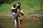 playing Old German Shepherd