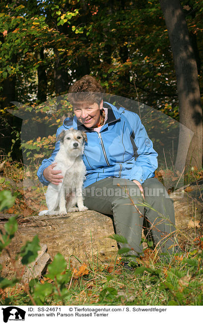 woman with Parson Russell Terrier / SS-24671