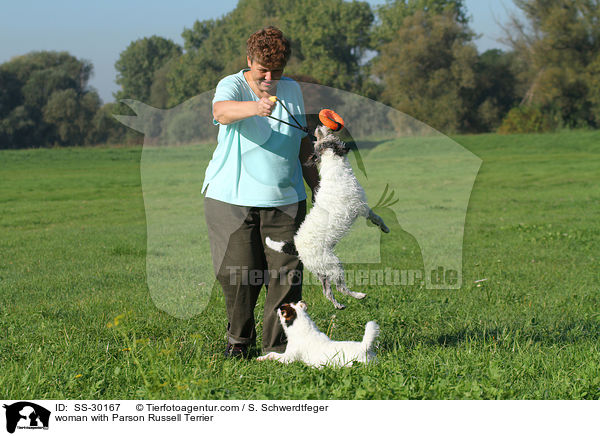 woman with Parson Russell Terrier / SS-30167