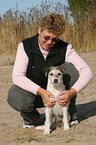woman with Parson Russell Terrier