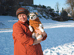 woman with Parson Russell Terrier