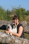 woman with n Parson Russell Terrier