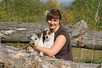 woman with n Parson Russell Terrier