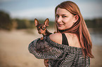 woman with Prague Ratter