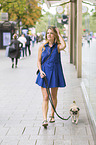 woman with Pug