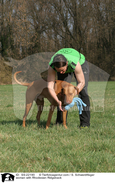 Frau mit Rhodesian Ridgeback / woman with Rhodesian Ridgeback / SS-22190