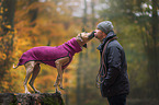 Rhodesian Ridgeback with man