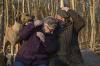 humans with Rhodesian Ridgeback