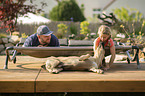 humans with Rhodesian Ridgeback