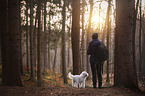 human with Standard Poodle