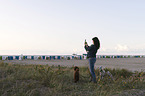 woman with 2 Dogs