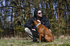 man with Thai Ridgeback