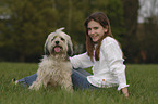 girl with Tibetan Terrier