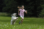 girl with Tibetan Terrier