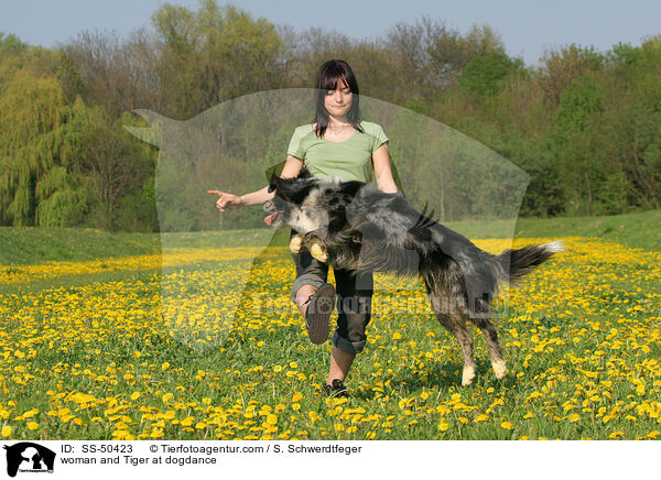 woman and Tiger at dogdance / SS-50423