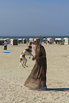 woman and Whippet