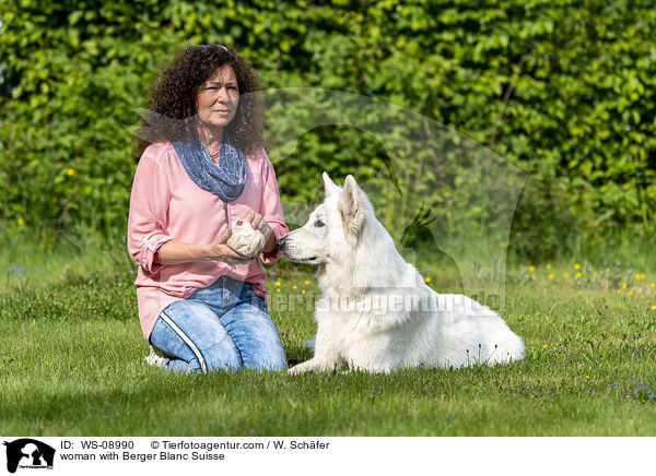 woman with Berger Blanc Suisse / WS-08990