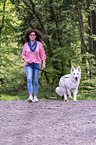 woman with Berger Blanc Suisse