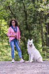 woman with Berger Blanc Suisse