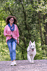 woman with Berger Blanc Suisse