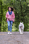 woman with Berger Blanc Suisse