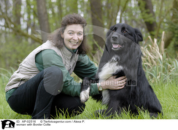 woman with Border Collie / AP-02516