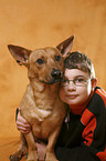 boy with dog