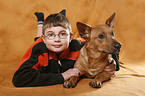 boy with dog