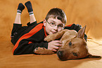 boy with dog