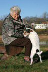 Senior with dog