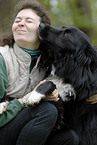 woman with Border Collie