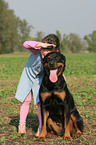 girl with Rottweiler