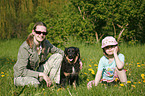 young woman with dog
