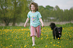 girl with dog