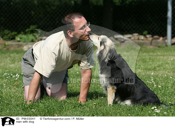 Mann mit Hund / man with dog / PM-03041