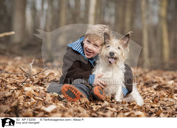 Junge und Mischling / boy and mongrel / AP-13200