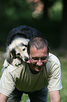 man with dog