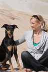 woman with dog