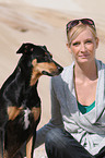 woman with dog