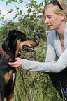 woman with dog