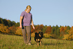 girl with dog