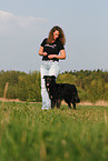 woman with mongrel