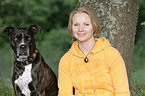 woman and mongrel
