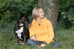 woman and mongrel