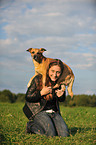 woman and mongrel