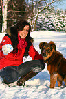 woman and mongrel