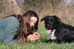 woman and mongrel