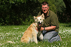 woman and mongrel