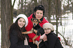 family with dog