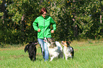 woman and  mongrels